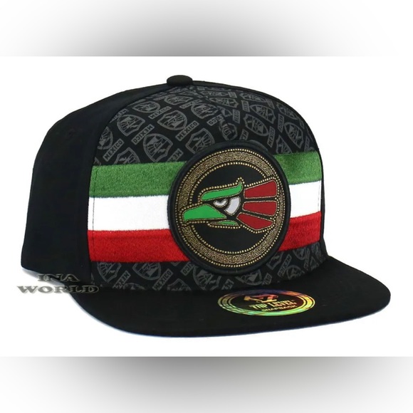 🧢🇲🇽MEXICAN Hat Hecho En Mexico Aguila Eagle Snapback Cotton Flat Bill Basebal - Picture 2 of 7
